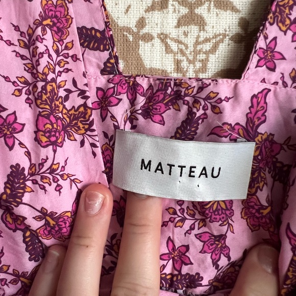 MATTEAU Floralprint Cottonpoplin Mini Dress - Picture 7 of 10